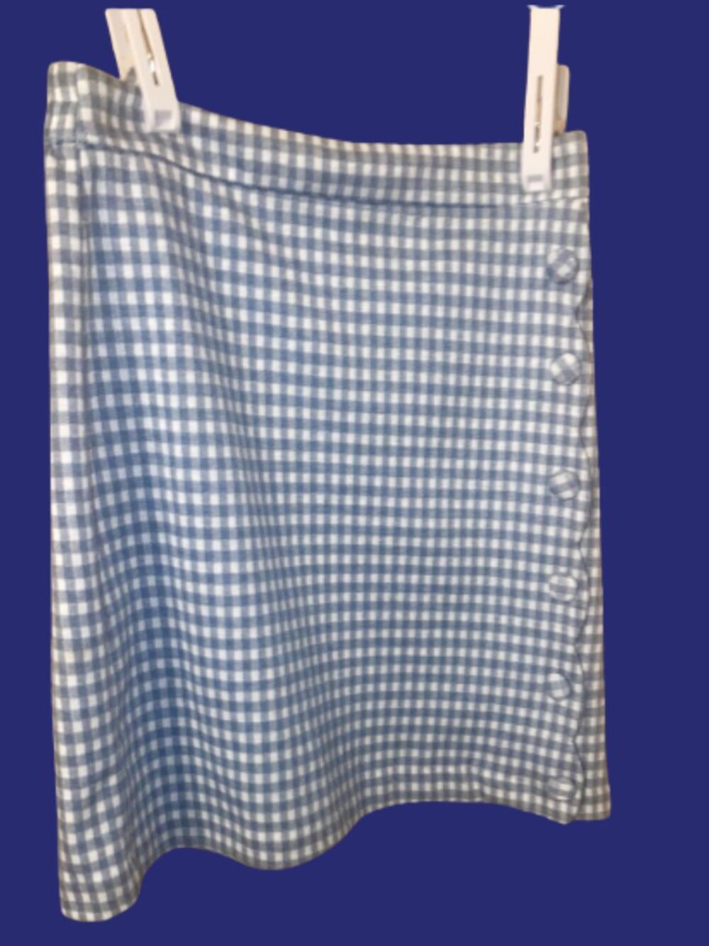 Gingham Skirt Skies Are Blue Stretch Stretch Knit Size Small Plaid